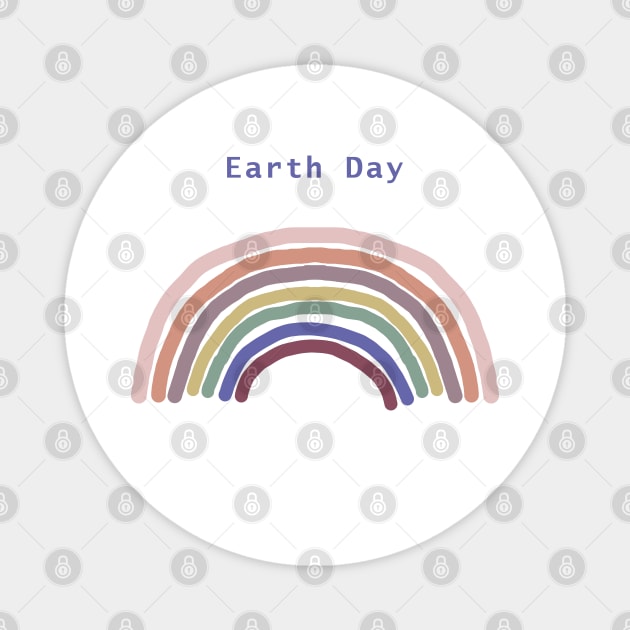 Balanced Rainbow Earth Day Magnet by ellenhenryart